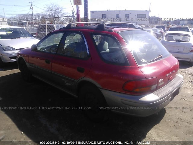 JF1GF4859VH814490 - 1997 SUBARU IMPREZA OUTBACK RED photo 3