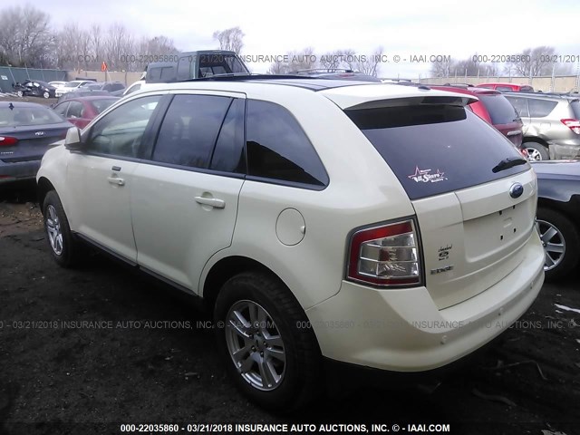 2FMDK49C97BA21014 - 2007 FORD EDGE SEL PLUS WHITE photo 3