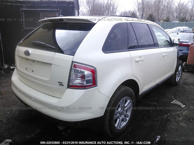 2FMDK49C97BA21014 - 2007 FORD EDGE SEL PLUS WHITE photo 4