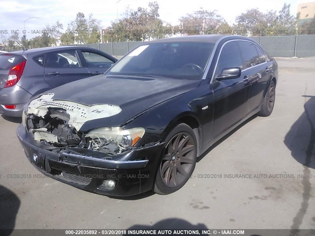 WBAHN83576DT39606 - 2006 BMW 750 LI BLACK photo 2