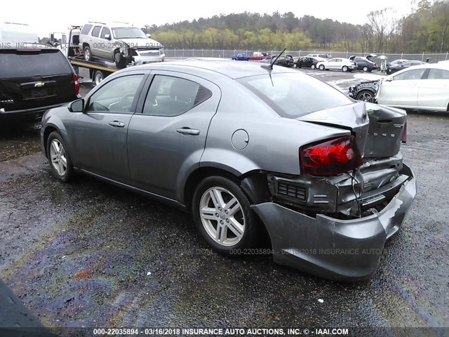 1C3CDZCB6DN625728 - 2013 DODGE AVENGER SXT GRAY photo 3