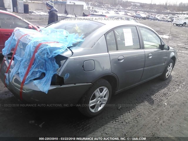 1G8AJ55F36Z176521 - 2006 SATURN ION LEVEL 2 GRAY photo 4