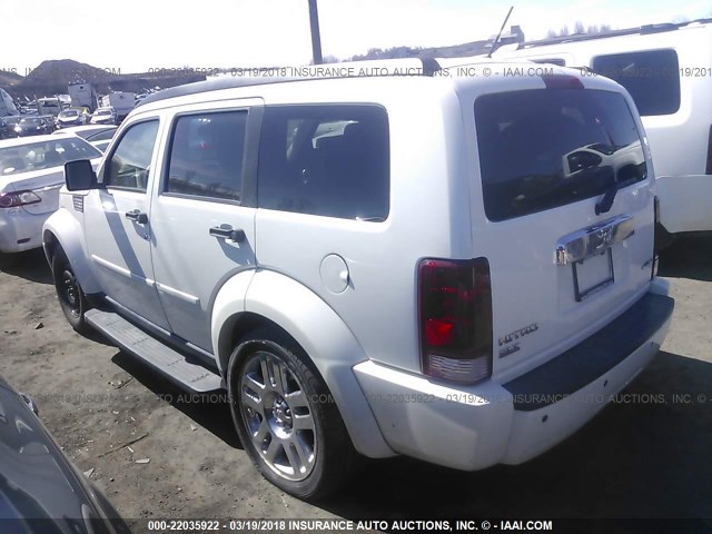 1D8GU58K68W124824 - 2008 DODGE NITRO SLT WHITE photo 3