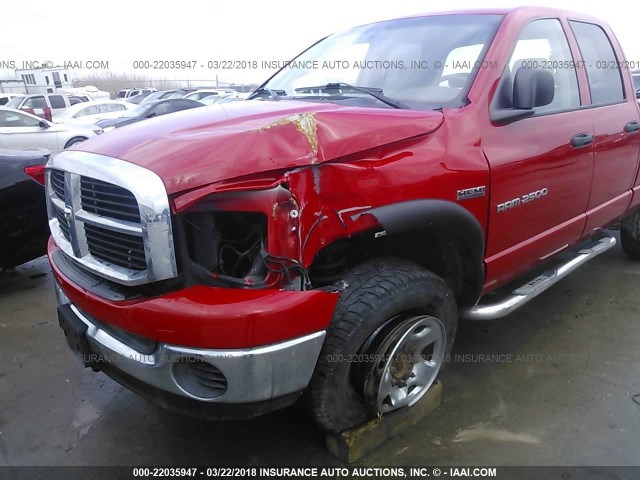 1D7KS28D56J219454 - 2006 DODGE RAM 2500 ST/SLT RED photo 6