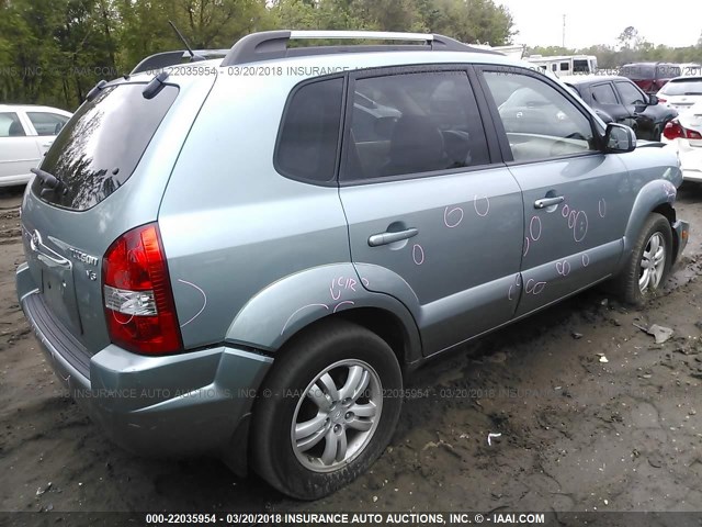 KM8JN12D97U609081 - 2007 HYUNDAI TUCSON SE/LIMITED GREEN photo 4