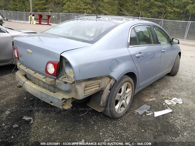1G1ZG57B99F132703 - 2009 CHEVROLET MALIBU LS ნაცრისფერი ფოტო 4