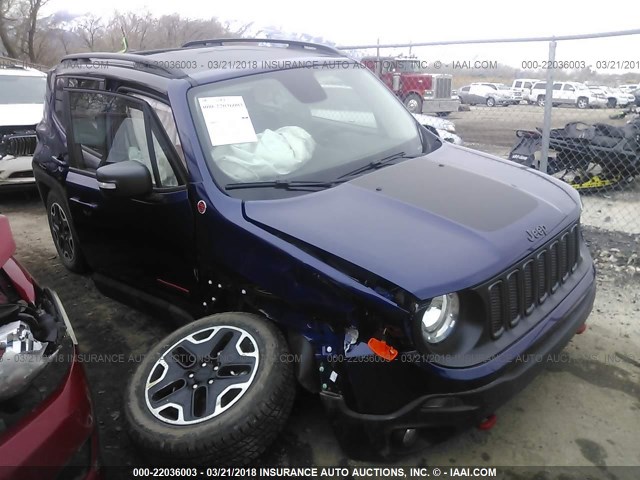 ZACCJBCB8HPF94250 - 2017 JEEP RENEGADE TRAILHAWK BLUE photo 1