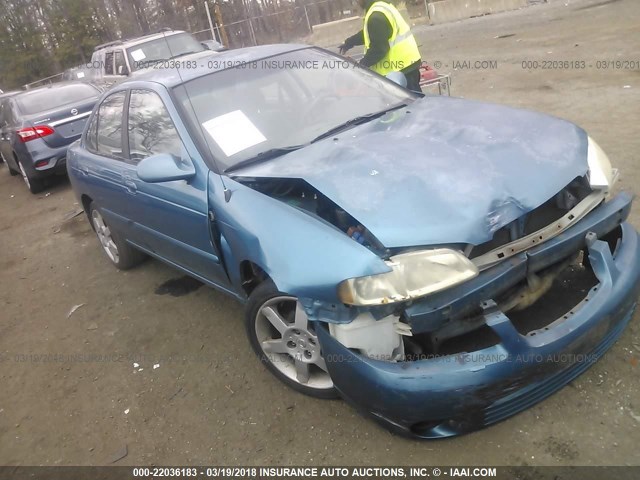 3N1CB51D93L708456 - 2003 NISSAN SENTRA XE/GXE BLUE photo 1