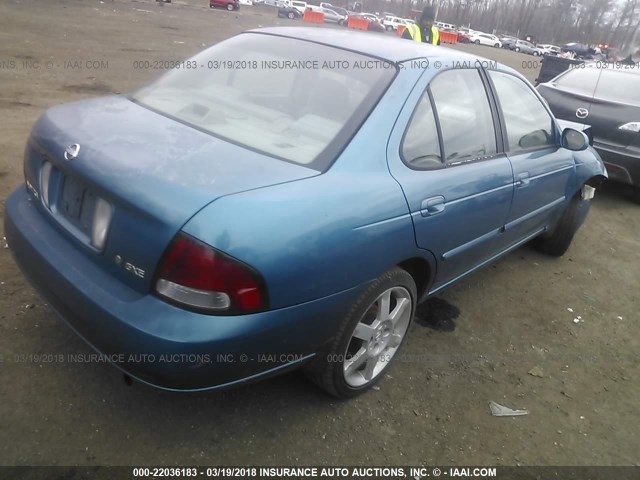 3N1CB51D93L708456 - 2003 NISSAN SENTRA XE/GXE BLUE photo 4