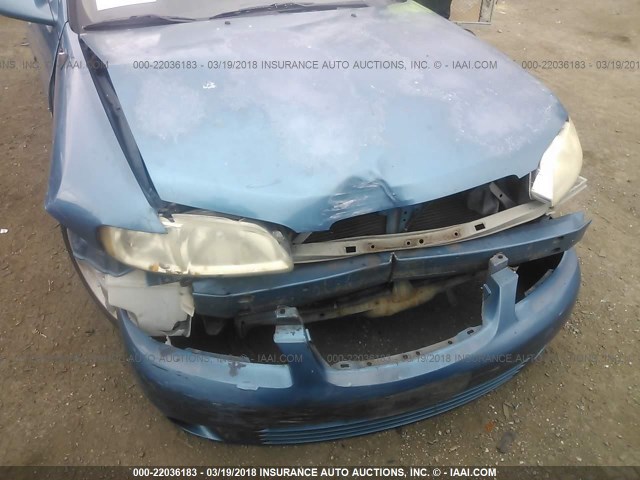 3N1CB51D93L708456 - 2003 NISSAN SENTRA XE/GXE BLUE photo 6