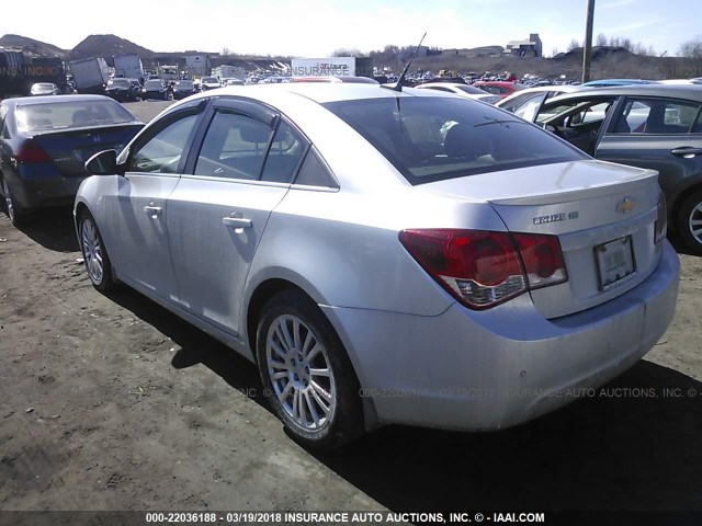 1G1PJ5S99B7282176 - 2011 CHEVROLET CRUZE ECO SILVER photo 3