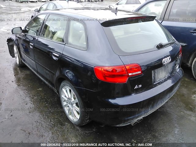 WAUMFAFM6CA102429 - 2012 AUDI A3 PREMIUM PLUS BLUE photo 3