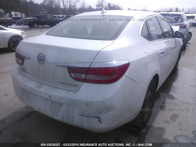 1G4PR5SK9D4150960 - 2013 BUICK VERANO CONVENIENCE WHITE photo 4