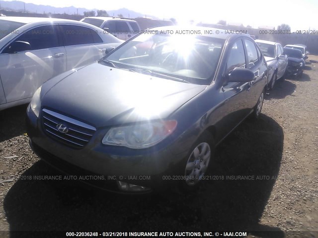 KMHDU46D38U348124 - 2008 HYUNDAI ELANTRA GLS/SE/LIMITED GRAY photo 2