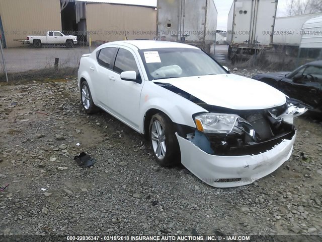 1C3CDZEG5CN255167 - 2012 DODGE AVENGER SXT WHITE photo 1