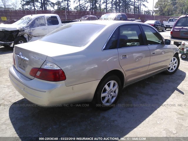 4T1BF28B33U295645 - 2003 TOYOTA AVALON XL/XLS GOLD photo 4