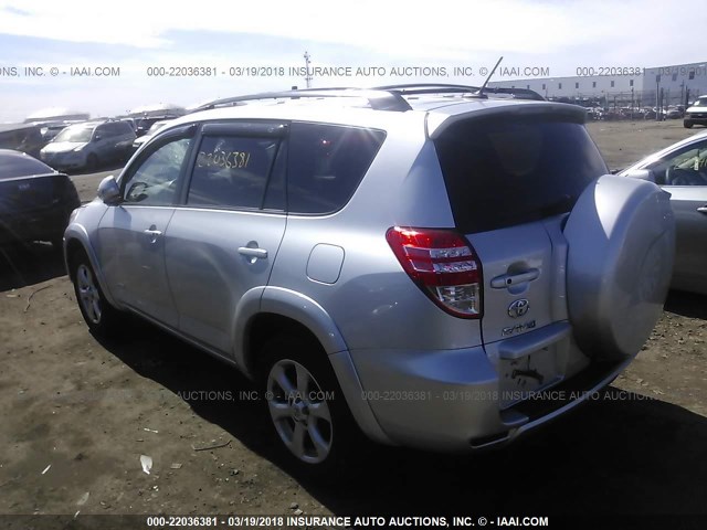 2T3DF4DV7BW149954 - 2011 TOYOTA RAV4 LIMITED SILVER photo 3