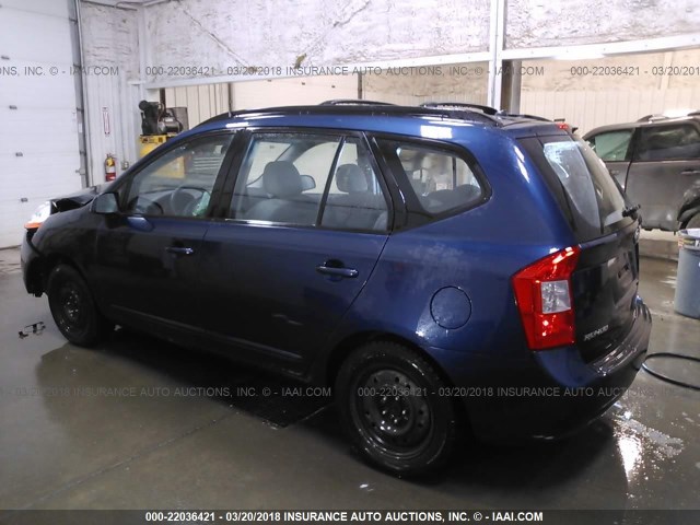 KNAFG526X87163467 - 2008 KIA RONDO LX/EX BLUE photo 3