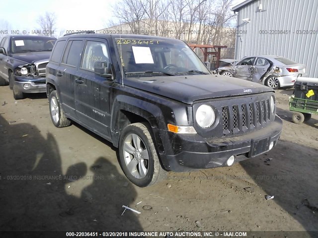 1C4NJRFB1ED504654 - 2014 JEEP PATRIOT LATITUDE BLACK photo 1