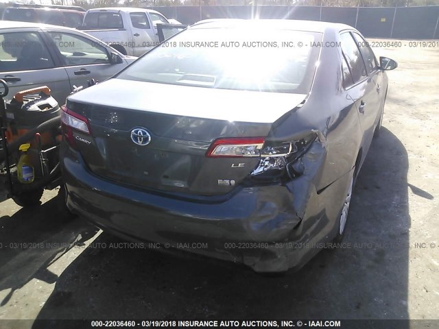 4T1BD1FK6CU026199 - 2012 TOYOTA CAMRY HYBRID/LE/XLE 灰色 照片 6