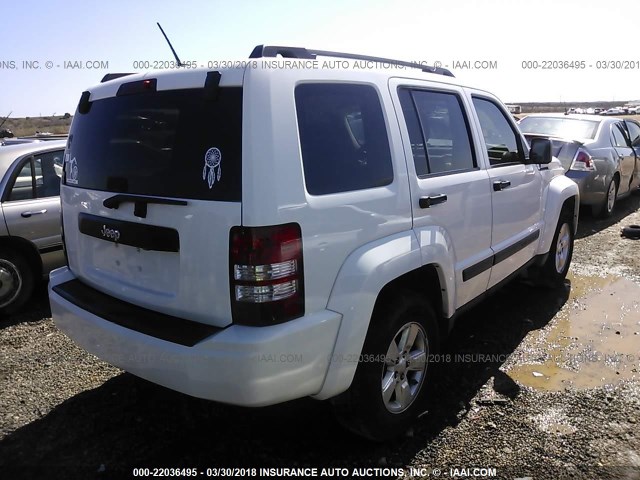 1J4PP2GKXAW118160 - 2010 JEEP LIBERTY SPORT WHITE photo 4