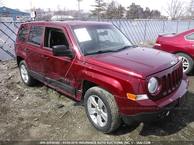 1C4NJPFA2CD687796 - 2012 JEEP PATRIOT LATITUDE MAROON photo 1