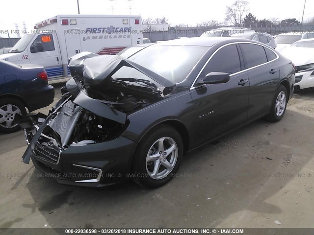 1G1ZB5ST9HF287829 - 2017 CHEVROLET MALIBU LS GRAY photo 2