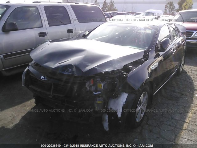 KNAGM4AD7F5083611 - 2015 KIA OPTIMA HYBRID BLACK photo 2