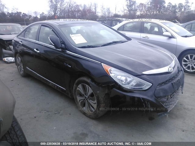 KMHEC4A42EA115914 - 2014 HYUNDAI SONATA HYBRID BLACK photo 1