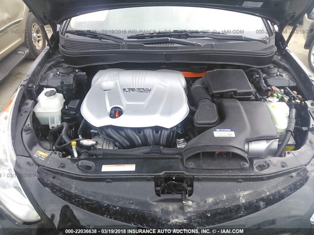 KMHEC4A42EA115914 - 2014 HYUNDAI SONATA HYBRID Սև լուսանկար 10