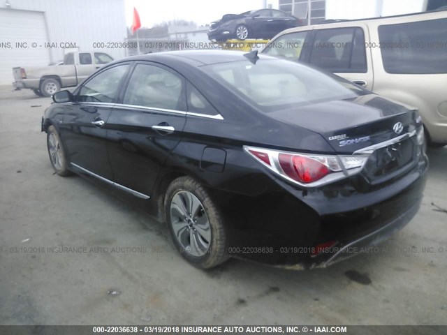 KMHEC4A42EA115914 - 2014 HYUNDAI SONATA HYBRID Սև լուսանկար 3