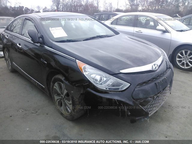 KMHEC4A42EA115914 - 2014 HYUNDAI SONATA HYBRID BLACK photo 6