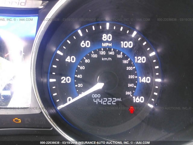 KMHEC4A42EA115914 - 2014 HYUNDAI SONATA HYBRID Սև լուսանկար 7