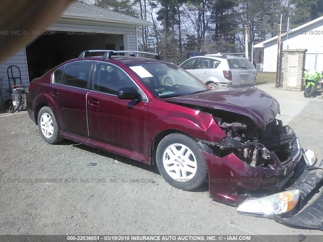 4S3BMAA67B1244845 - 2011 SUBARU LEGACY 2.5I BURGUNDY photo 1