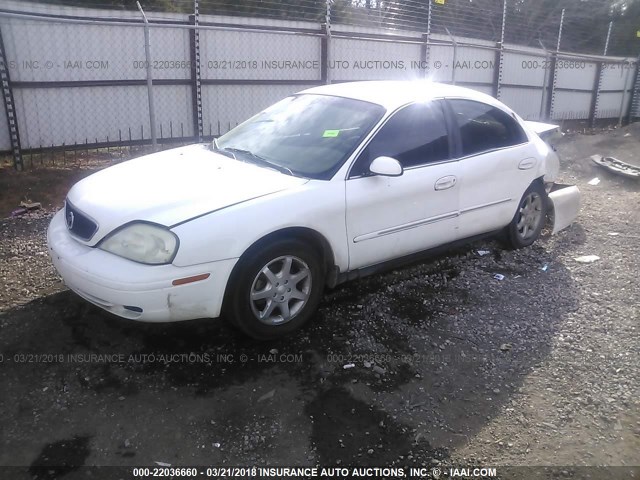 1MEFM50UX2A638489 - 2002 MERCURY SABLE GS/GS PLUS WHITE photo 2