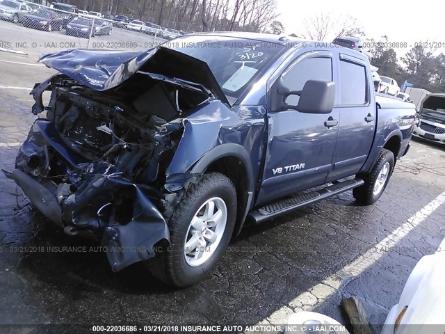 1N6BA0EC7CN329372 - 2012 NISSAN TITAN S/SV/SL/PRO-4X BLUE photo 2