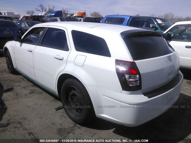 2D4FV47T56H360374 - 2006 DODGE MAGNUM SE WHITE photo 3