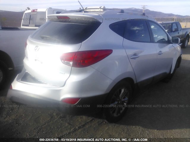 KM8JUCAG1EU926232 - 2014 HYUNDAI Tucson GLS/LIMITED/SE GRAY photo 4