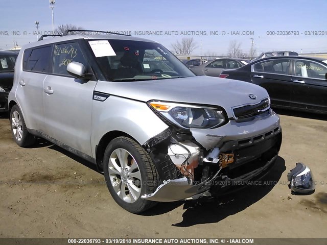 KNDJP3A56F7784910 - 2015 KIA SOUL + SILVER photo 1