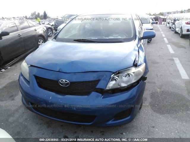 2T1BU4EE7AC383712 - 2010 TOYOTA COROLLA S/LE/XLE BLUE photo 6