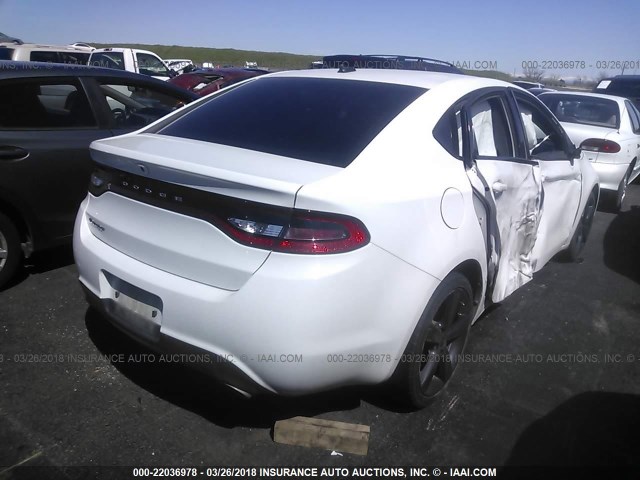 1C3CDFBB1FD435568 - 2015 DODGE DART SXT WHITE photo 4