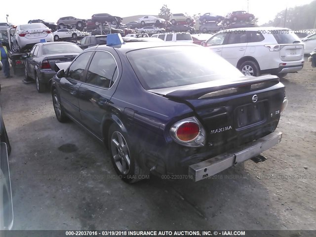 JN1DA31A63T435604 - 2003 NISSAN MAXIMA GLE/SE BLUE photo 3