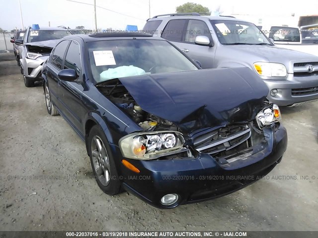 JN1DA31A63T435604 - 2003 NISSAN MAXIMA GLE/SE BLUE photo 6