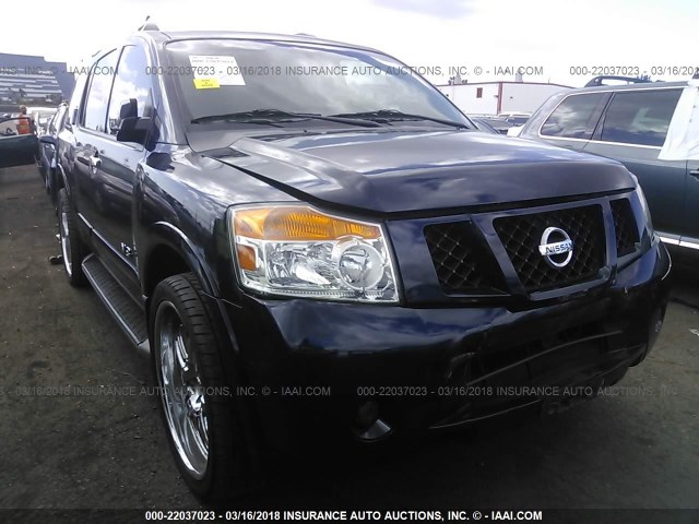 5N1AA08D98N609882 - 2008 NISSAN ARMADA SE/LE BLUE photo 1