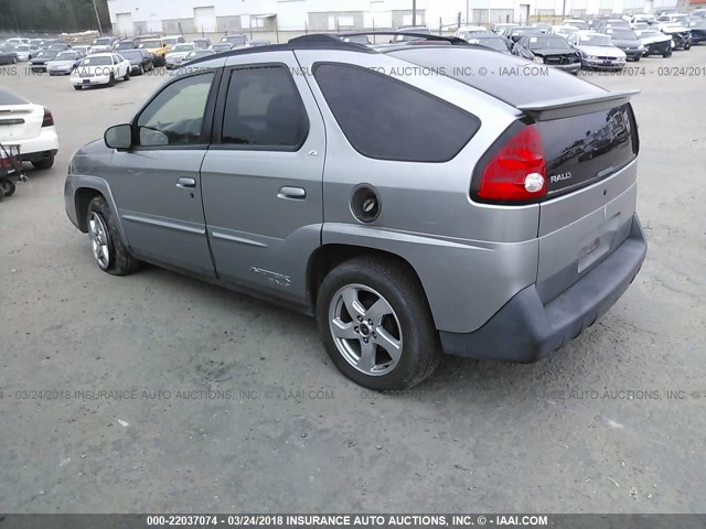 3G7DA03E84S522653 - 2004 PONTIAC AZTEK GRAY photo 3