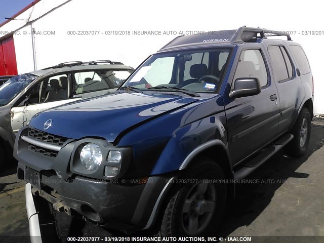 5N1ED28T94C636050 - 2004 NISSAN XTERRA XE/SE BLUE photo 2