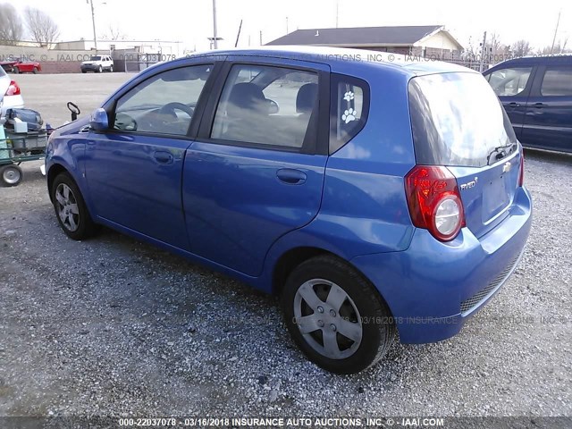 KL1TD66E79B650637 - 2009 CHEVROLET AVEO LS/LT BLUE photo 3