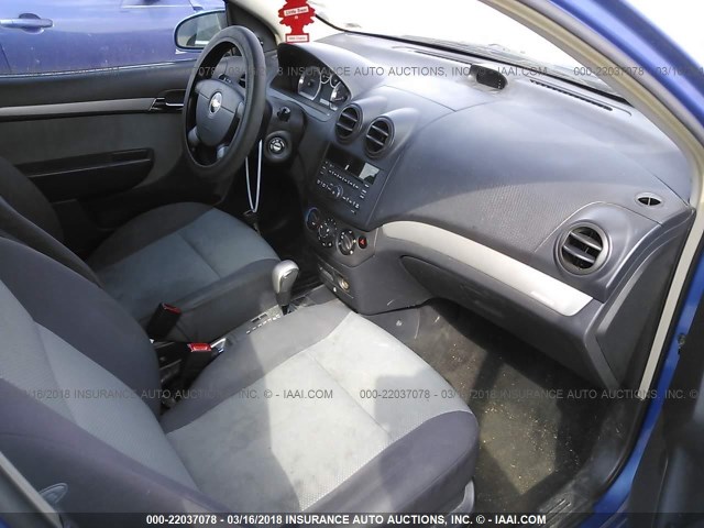 KL1TD66E79B650637 - 2009 CHEVROLET AVEO LS/LT 蓝色 照片 5