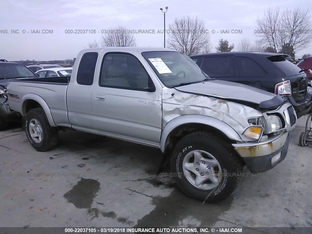 5TEWN72N34Z417311 - 2004 TOYOTA TACOMA XTRACAB SILVER photo 1