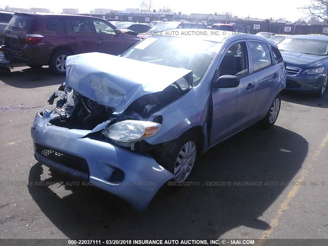 2T1KR32E28C695124 - 2008 TOYOTA COROLLA MATRIX XR BLUE photo 2